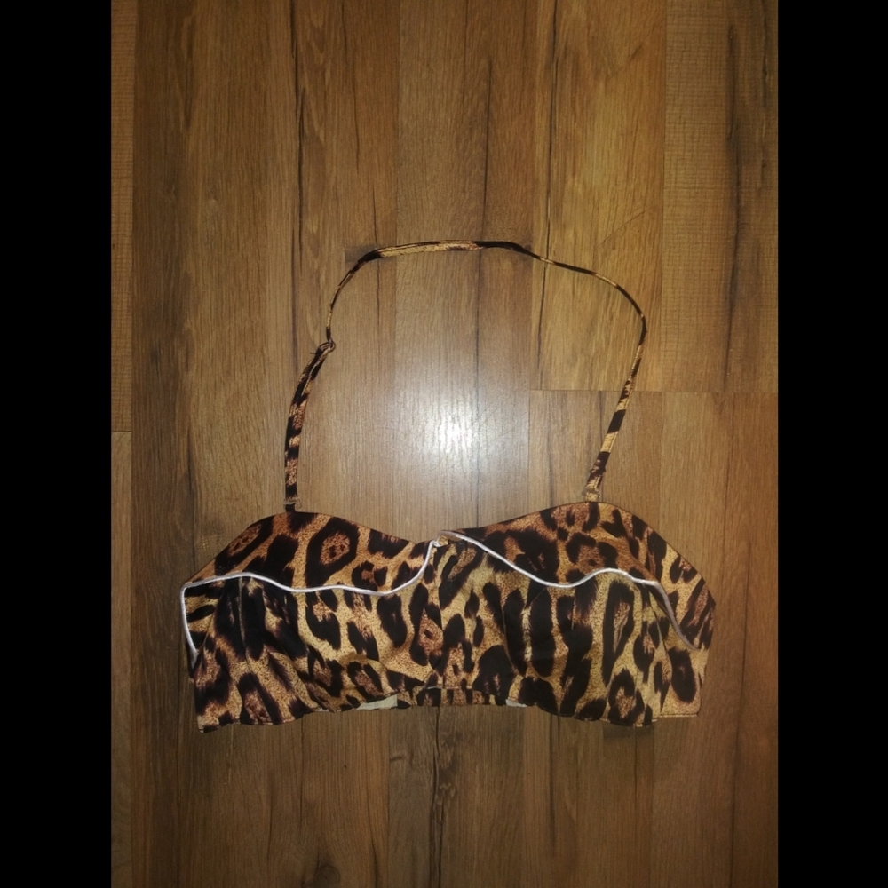 Beach Bash Leopard Beach Wear Bikini Top - Picture 2 of 13